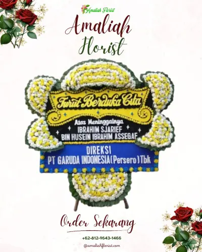 Papan Bunga Duka kayu tangi