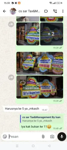 Testimonial Papan Bunga kayu tangi