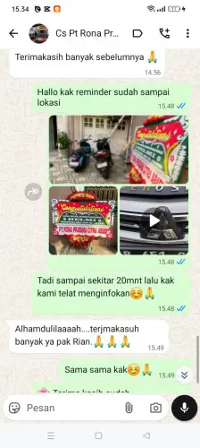 Testimonial Papan Bunga kayu tangi