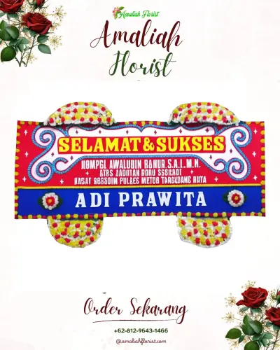 Karangan Bunga Ucapan Selamat kayu tangi